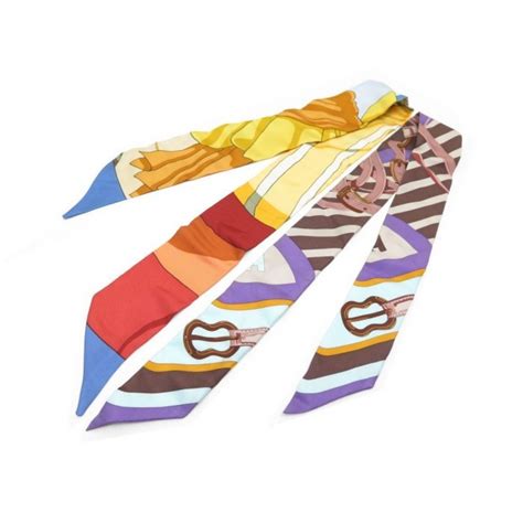 Hermes Twilly Foulard In Multicolor Silk .